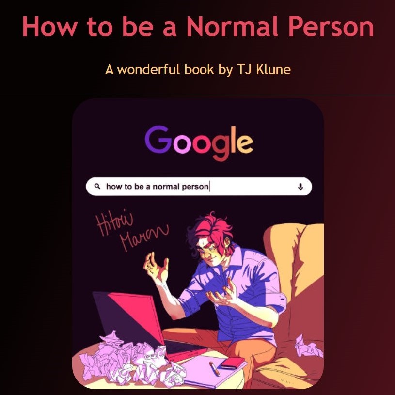 How to be a Normal Person project preview